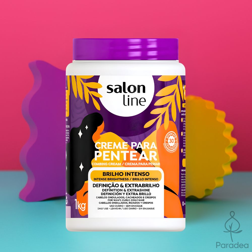 Salon Line Creme para Pentear Brilho Intenso - Crema districante brillantezza intensa 1kg