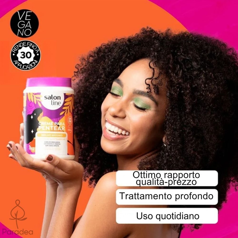 Salon Line Creme para Pentear Brilho Intenso - Crema districante brillantezza intensa 1kg
