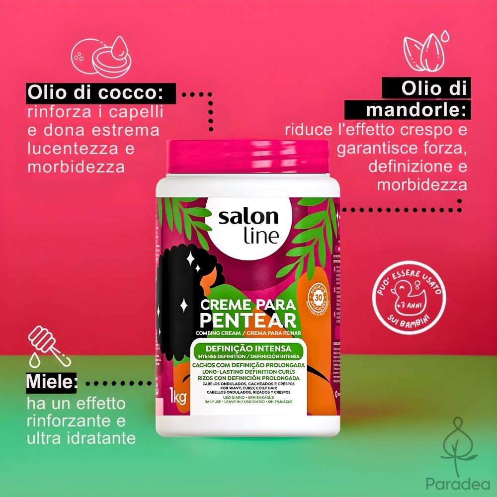 Salon Line Creme para Pentear Definição Intensa - Crema districante definizione intensa 1kg