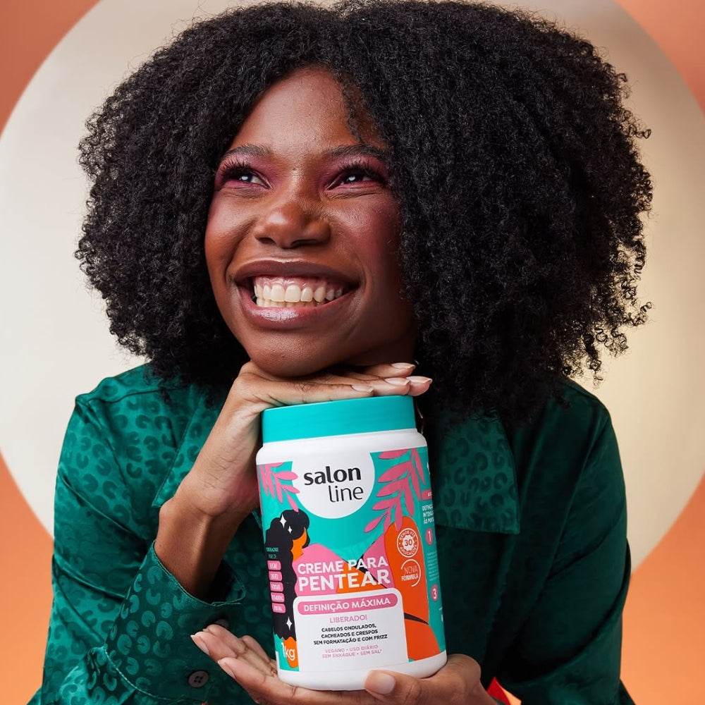 Salon Line Creme Para Pentear Definição Máxima - Crema districante definizione capelli ricci 1kg