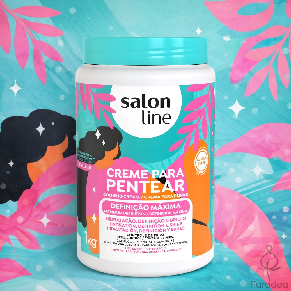 Salon Line Creme Para Pentear Definição Máxima - Crema districante definizione capelli ricci 1kg