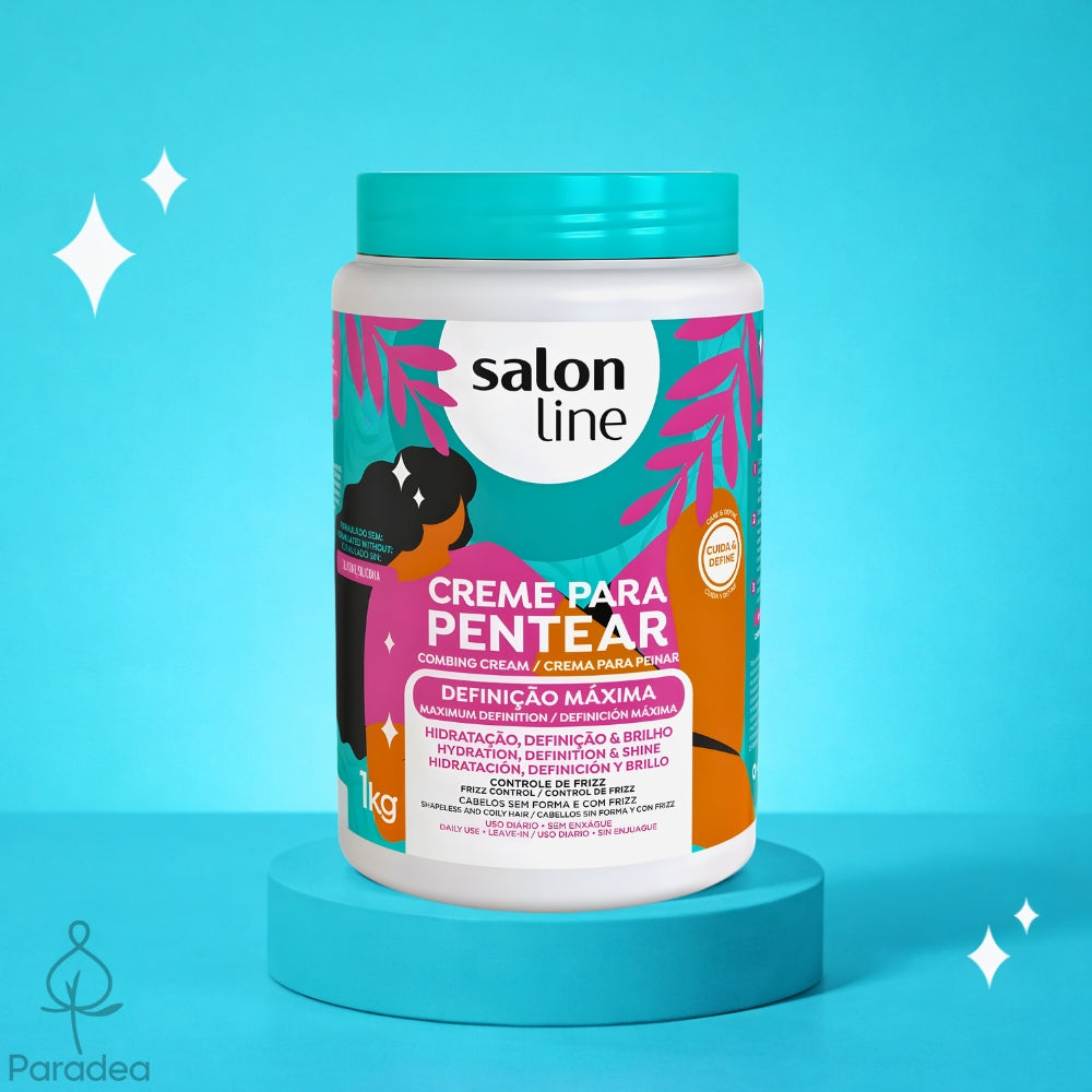 Salon Line Creme Para Pentear Definição Máxima - Crema districante definizione capelli ricci 1kg
