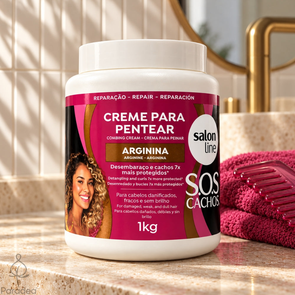 Salon Line Creme Para Pentaar SOS Cachos Arginin – Entwirrungscreme 1 kg