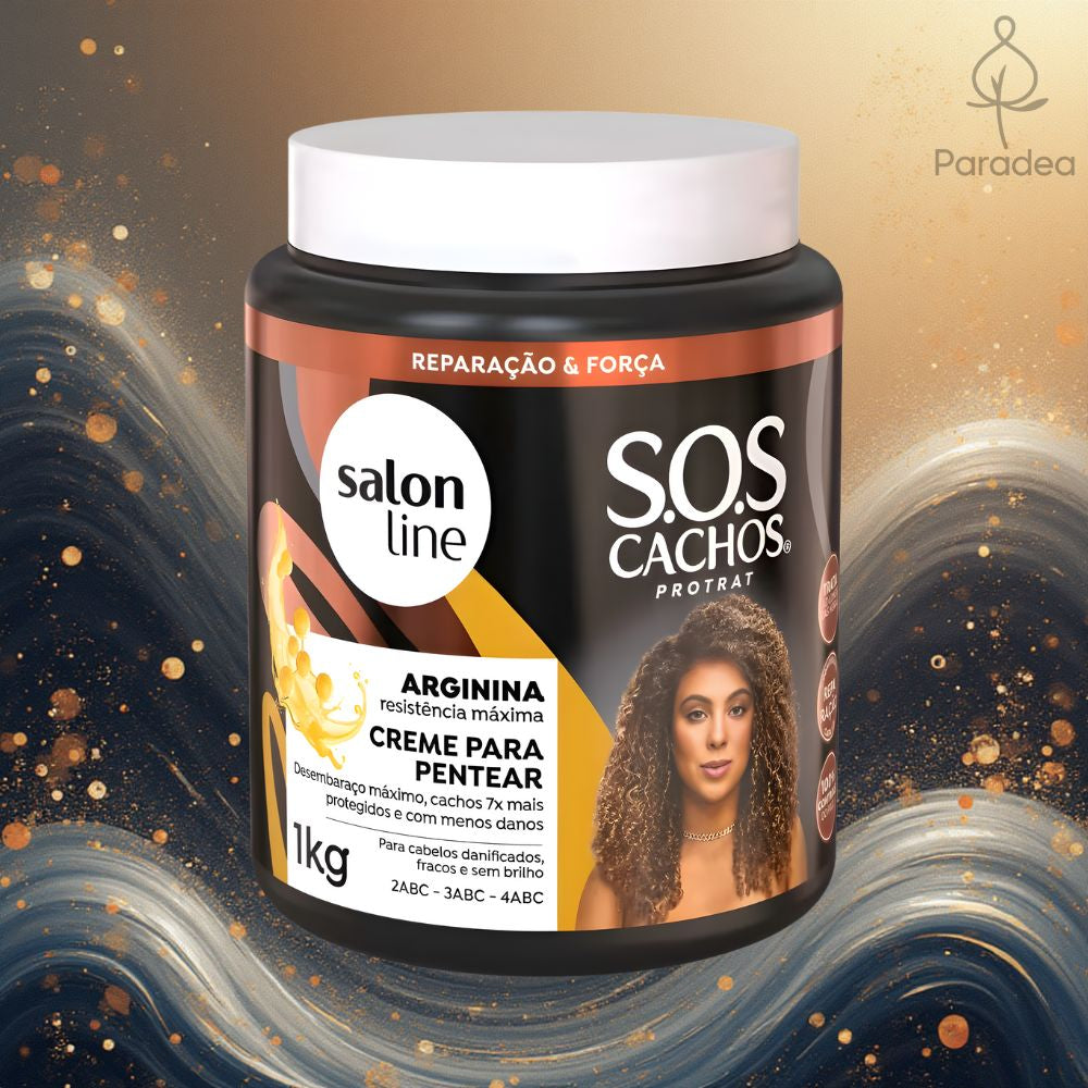 Salon Line Creme Para Pentear S.O.S Cachos Arginina - Crema districante 1kg