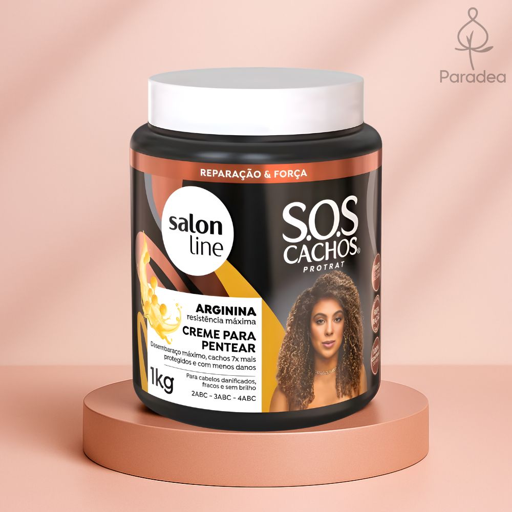Salon Line Creme Para Pentear S.O.S Cachos Arginina - Crema districante 1kg