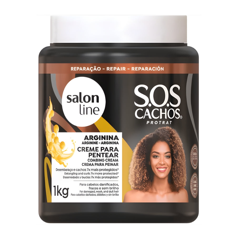 Salon Line Creme Para Pentear S.O.S Cachos Arginina - Crema districante 1kg