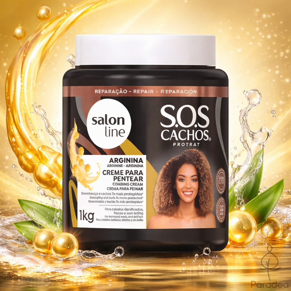 Salon Line Creme Para Pentear S.O.S Cachos Arginina - Crema districante 1kg