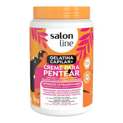 Salon Line Gelatina Capilar + Creme para Pentear Definição Extraordinária - Gel Crema Leave-in 1kg