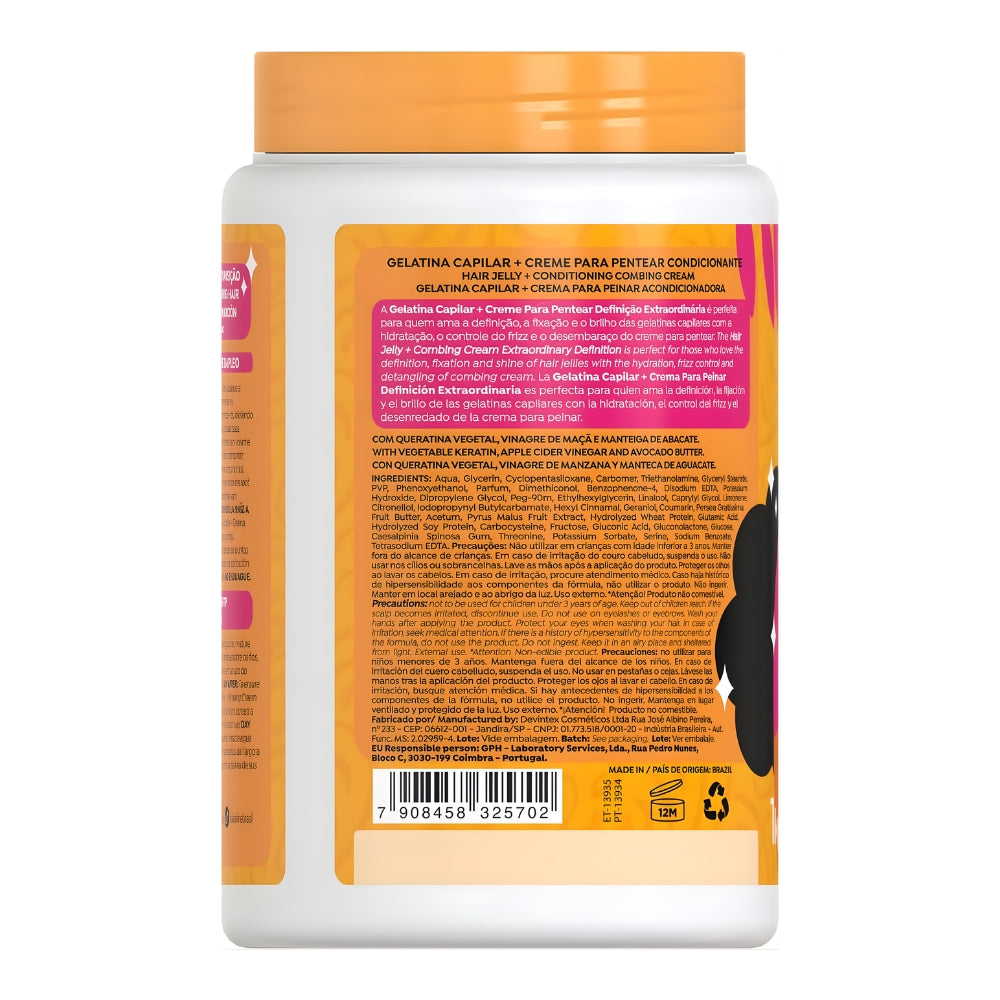 Salon Line Gelatina Capilar + Creme para Pentear Definição Extraordinária - Gel Crema Leave-in 1kg
