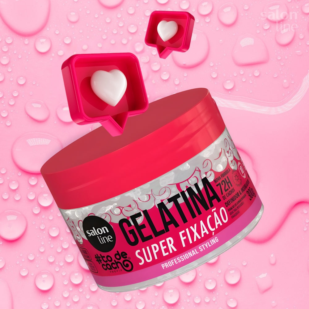 Salon Line Gelatina #todecacho Super Fixação - Gel ricci ultra definiti 300gr