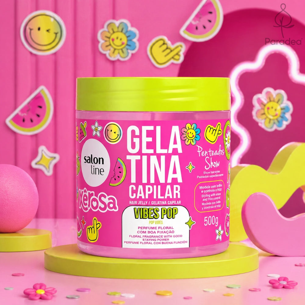 Salon Line Gelatina Xêrosa Vibes Pop - Gel ricci definiti e profumati 500gr