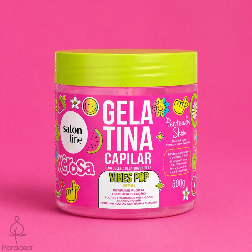 Salon Line Gelatina Xêrosa Vibes Pop - Gel ricci definiti e profumati 500gr