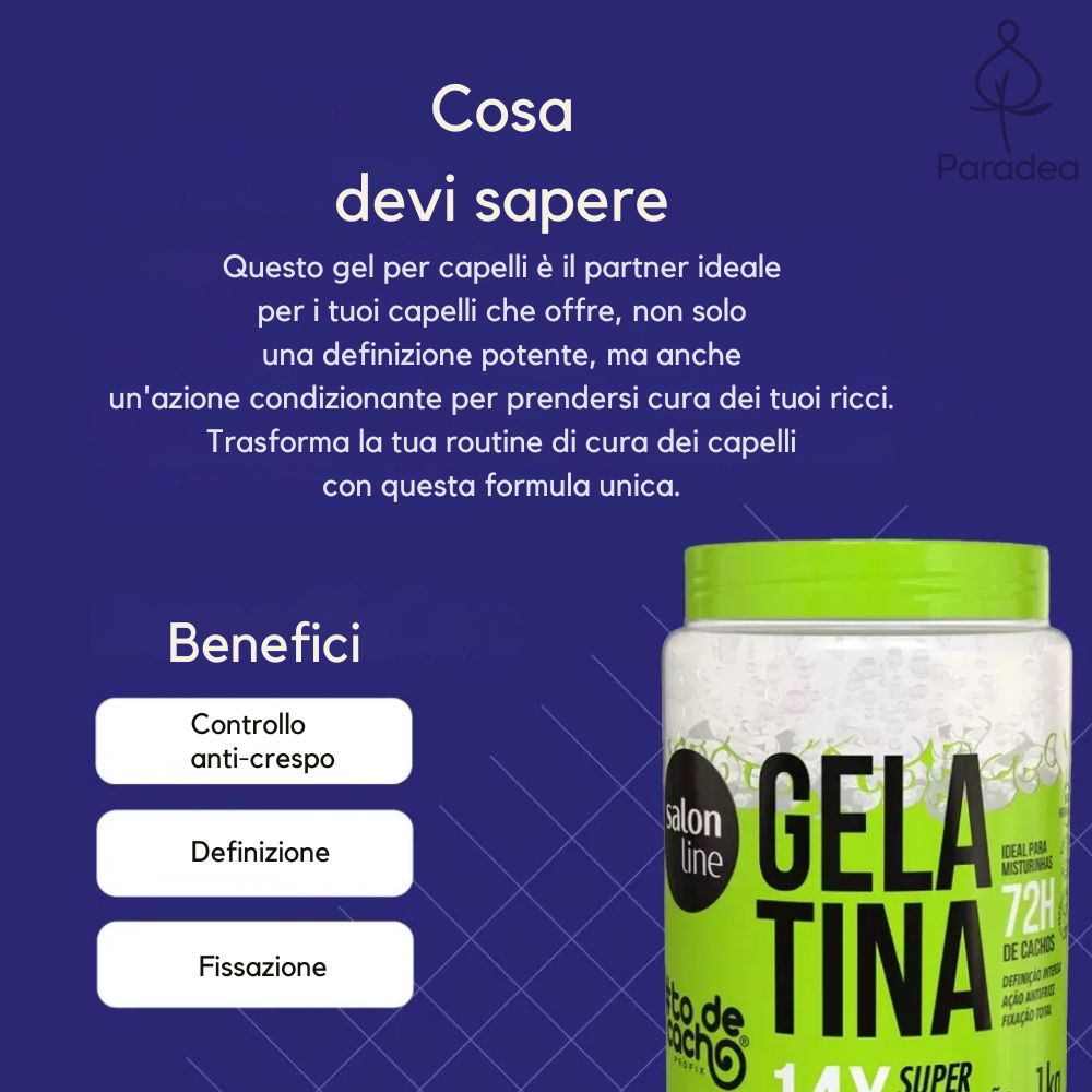Salon Line Gelatina #todecacho Super Definição - Gel capelli Super Definizione 1kg