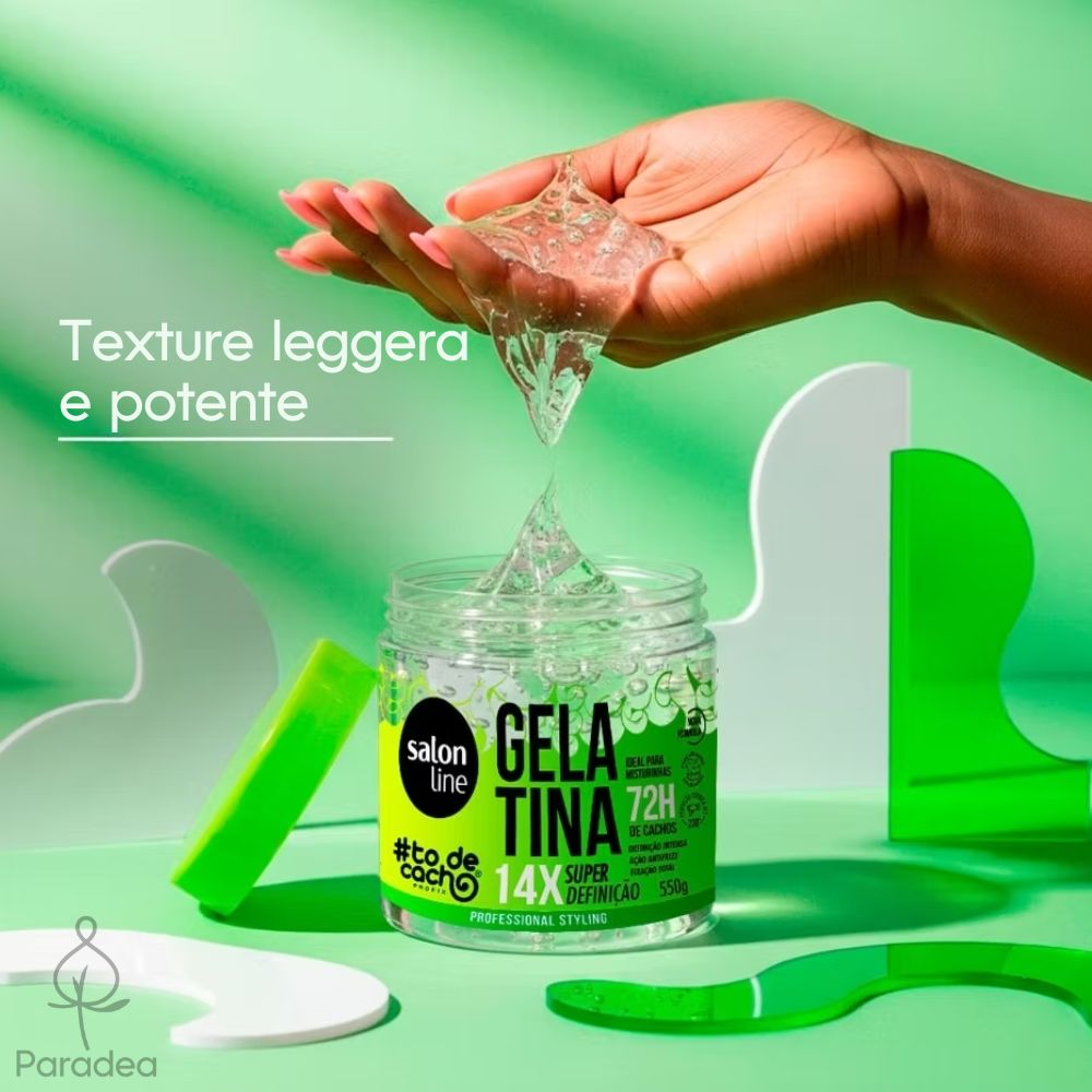 Salon Line Gelatina #todecacho Super Definição - Gel capelli Super Definizione 550gr