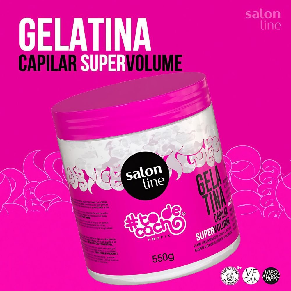 Salon Line Gelatina #todecacho Super Volume - Gel capelli volumizzante 550gr