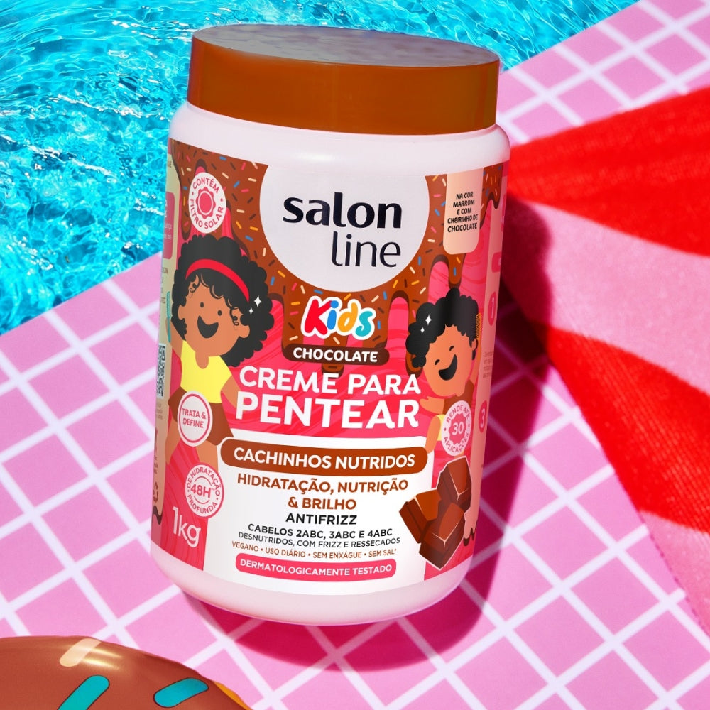 Salon Line Chocolate Kids Cachinhos Sedosos - Crema districante bambini 1kg