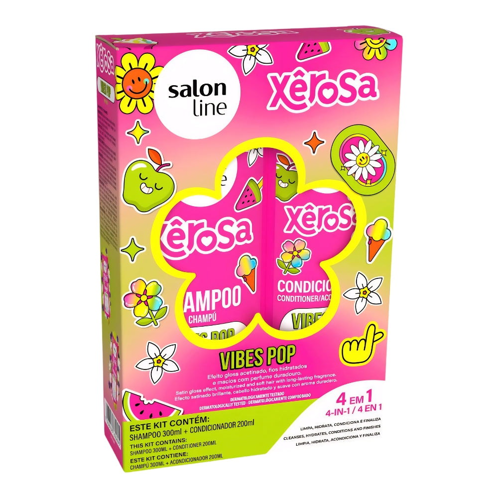 Salon Line Kit Xêrosa Vibes Pop - Shampoo + Balsamo 3 in 1