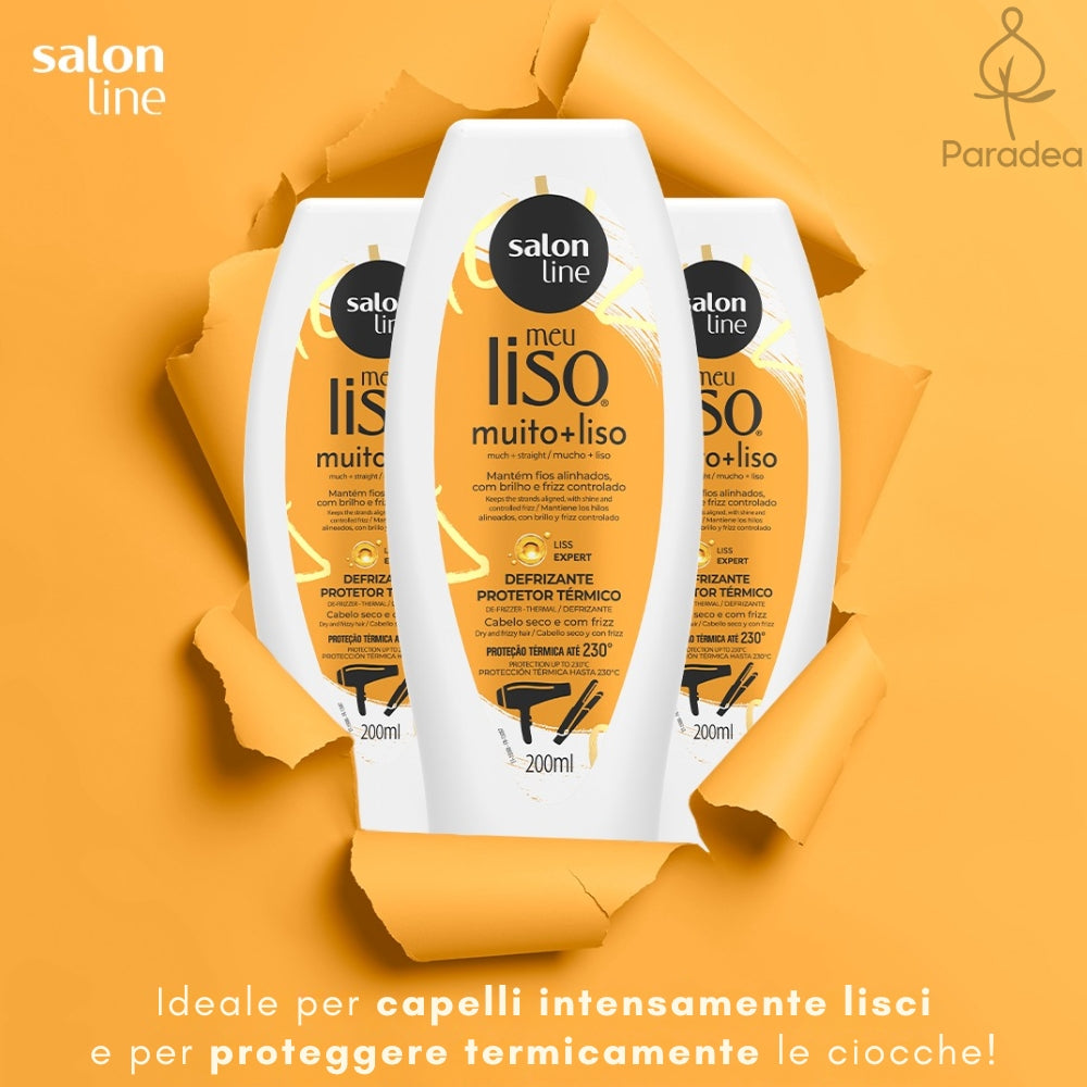 Salon Line Meu Liso muito + liso Defrizante Protetor Térmico - Protettore termico anticrespo capelli lisci 200ml