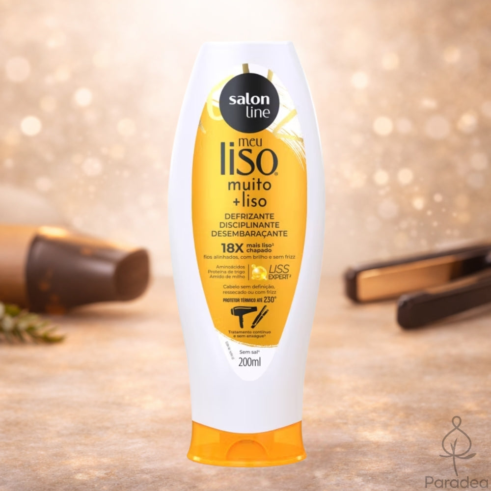 Salon Line Meu Liso muito + liso Defrizante Protetor Térmico - Protettore termico anticrespo capelli lisci 200ml