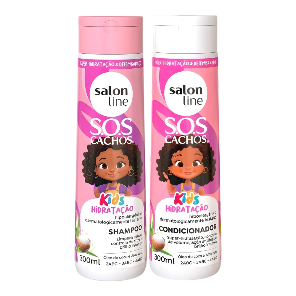 Salon Line S.O.S Cachos Kids Combo Hidratação - Shampoo & Balsamo idratante