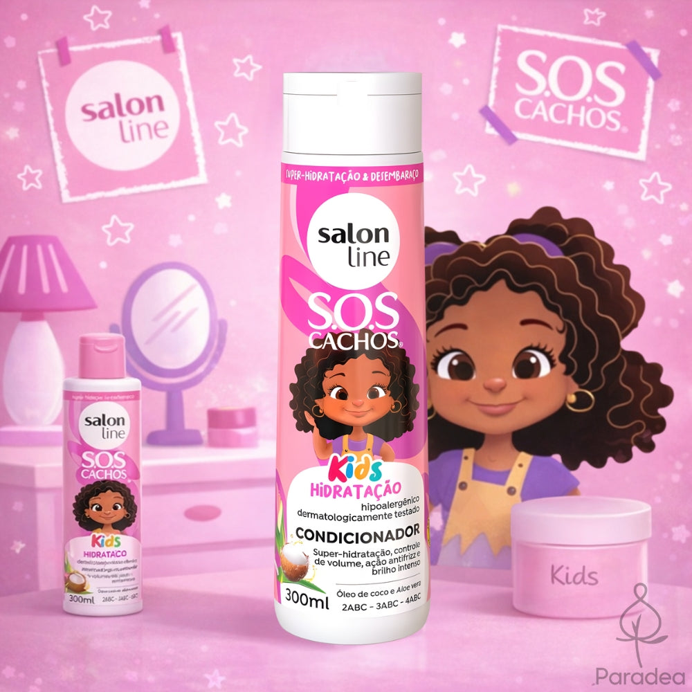 Salon Line S.O.S Cachos Kids Hidratação - Balsamo capelli ricci 300ml