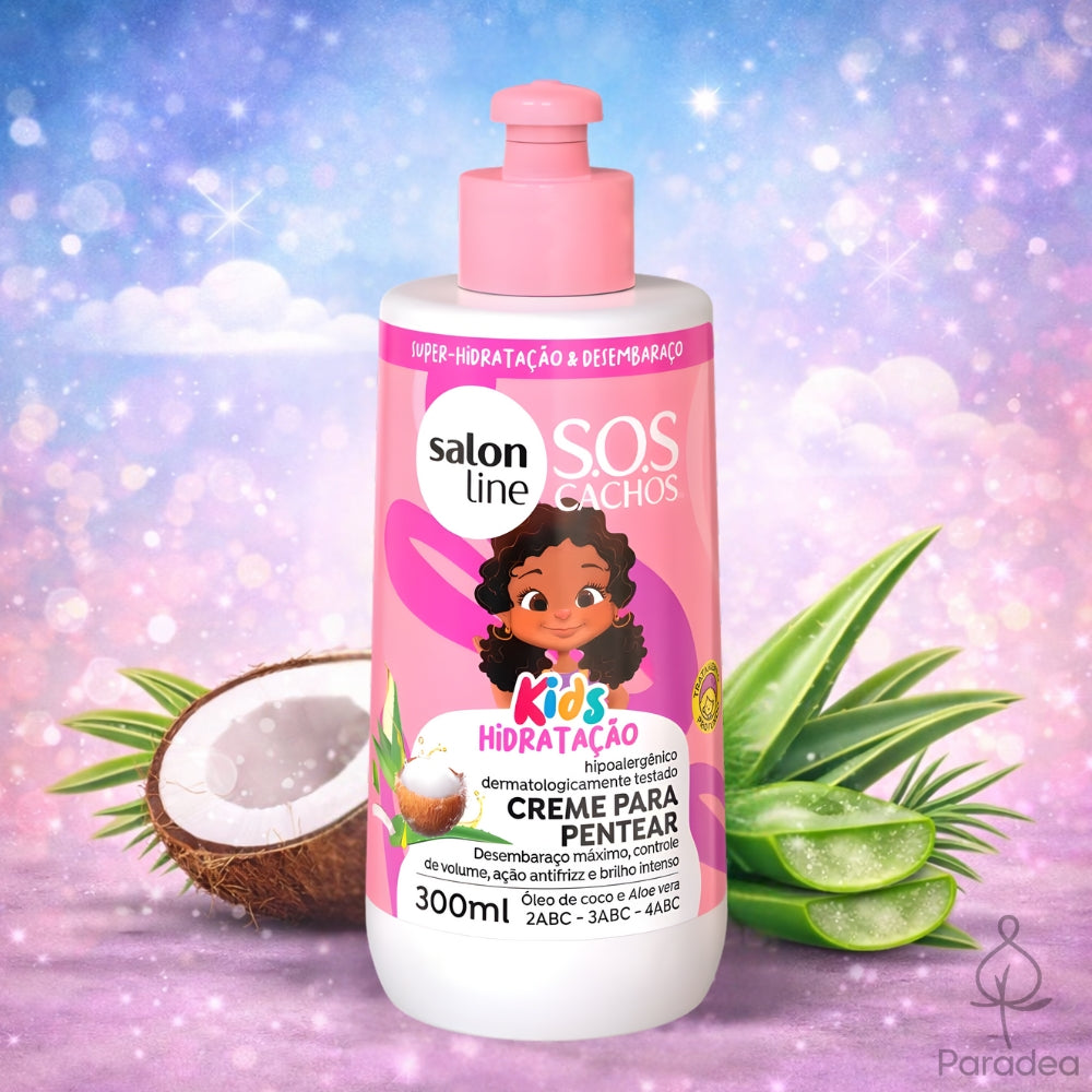 Salon Line S.O.S Cachos Kids Creme para Pentear - Crema districante idratante 300ml