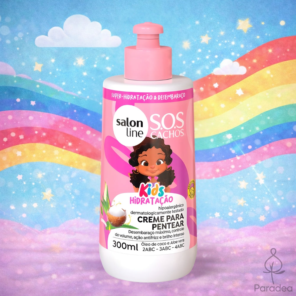 Salon Line S.O.S Cachos Kids Creme para Pentear - Crema districante idratante 300ml