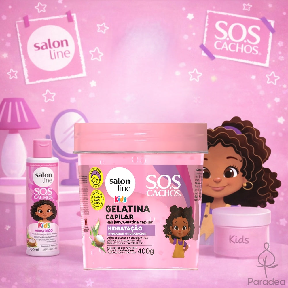 Salon Line S.O.S Cachos Kids Gelatina - Gel idratante capelli ricci 400gr