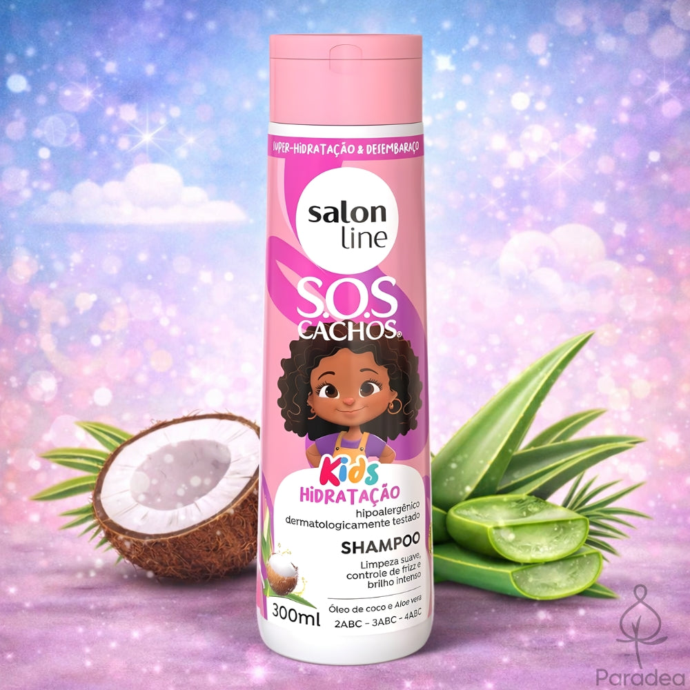 Salon Line S.O.S Cachos Kids Hidratação - Shampoo capelli ricci 300ml