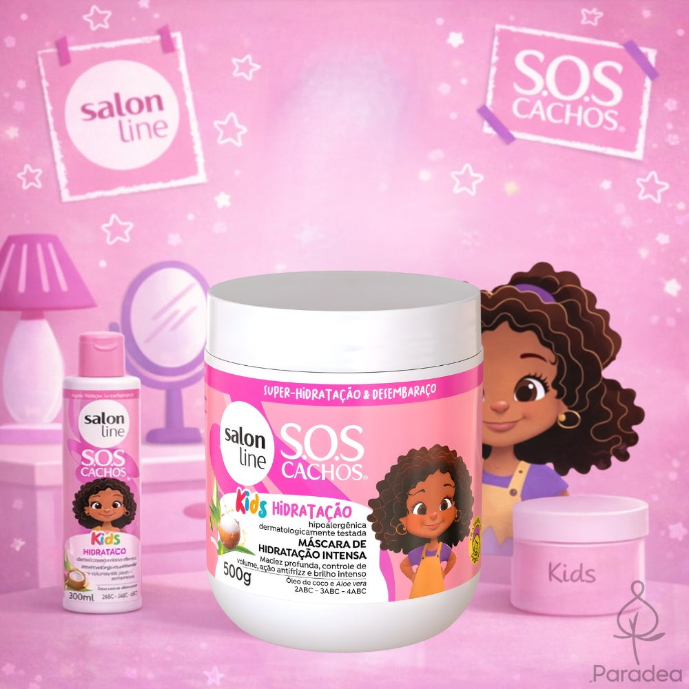 Salon Line S.O.S Cachos Kids Máscara de Hidratação - Maschera idratazione intensa 500gr