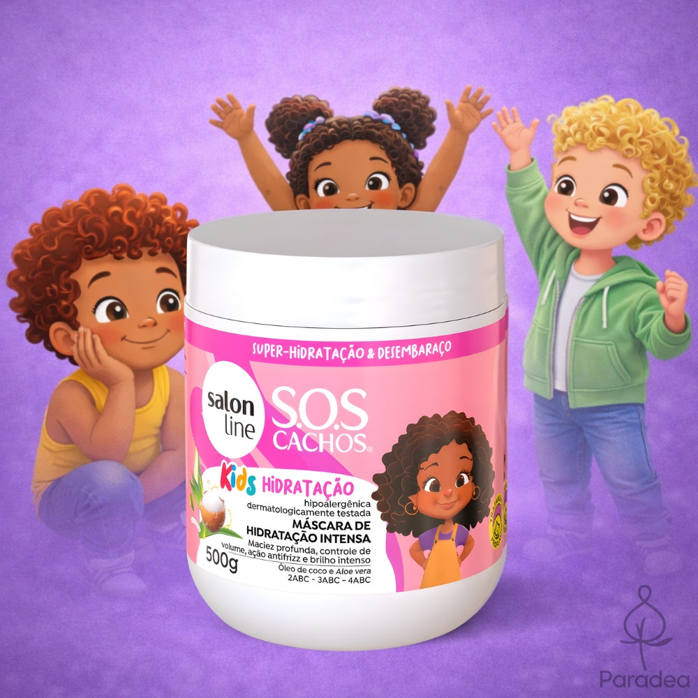 Salon Line S.O.S Cachos Kids Máscara de Hidratação - Maschera idratazione intensa 500gr
