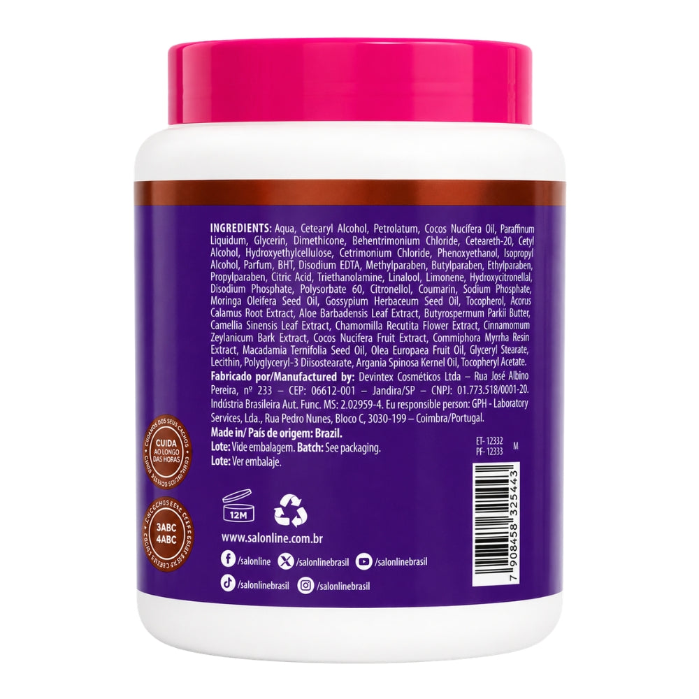 Salon Line S.O.S Cachos Mix de Óleos Cremáscara 2 em 1 – Maschera e Crema districante 1kg