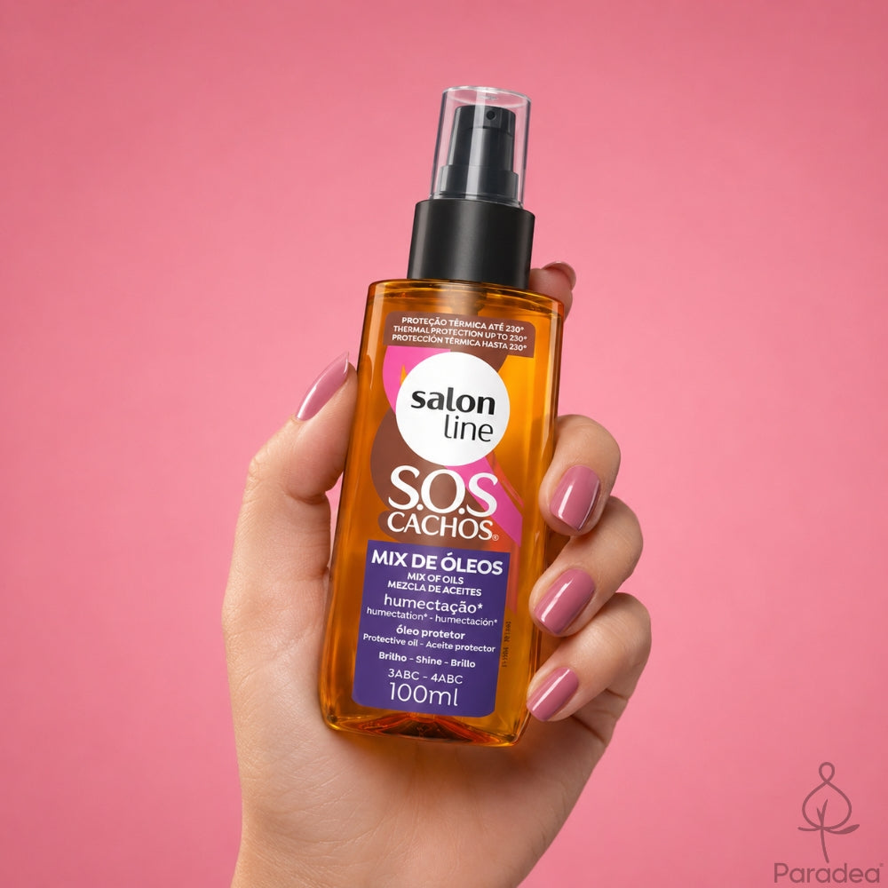 Salon Line S.O.S Cachos Mix de Óleos Óleo protetor - Olio finalizzante con protezione termica 100ml