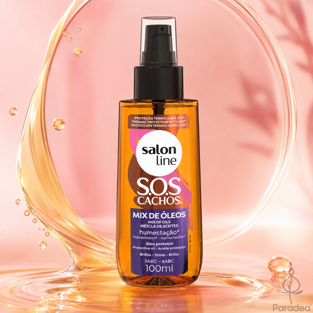 Salon Line S.O.S Cachos Mix de Óleos Óleo protetor - Olio finalizzante con protezione termica 100ml