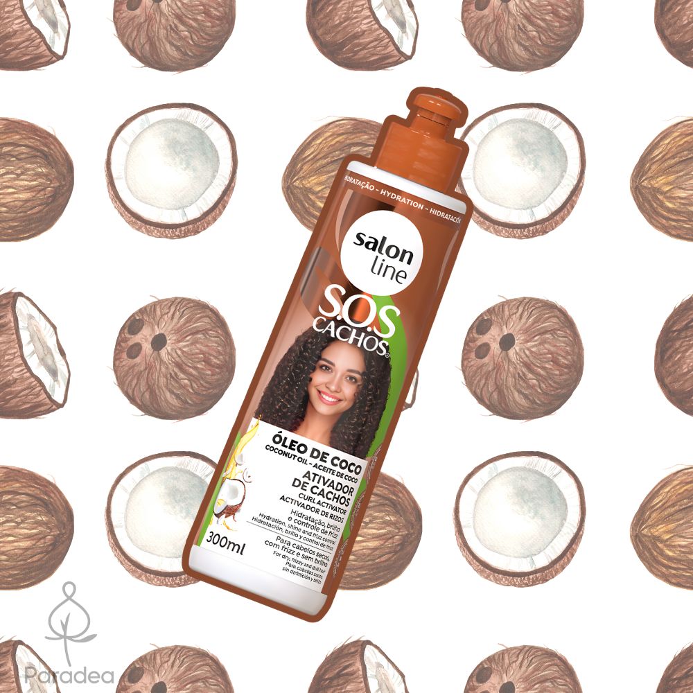 Salon Line S.O.S Cachos Óleo de Coco Ativador de Cachos - Attivatore di ricci 300ml