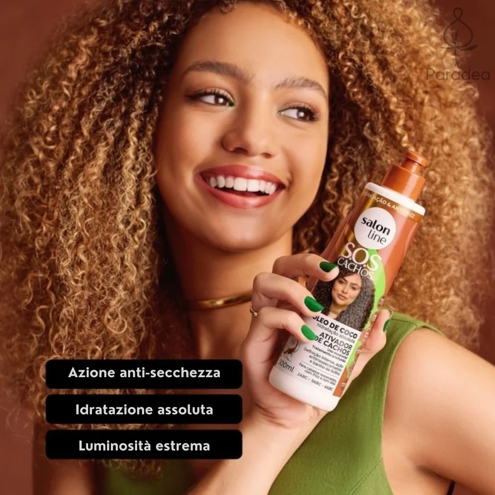 Salon Line S.O.S Cachos Óleo de Coco Ativador de Cachos - Attivatore di ricci 300ml