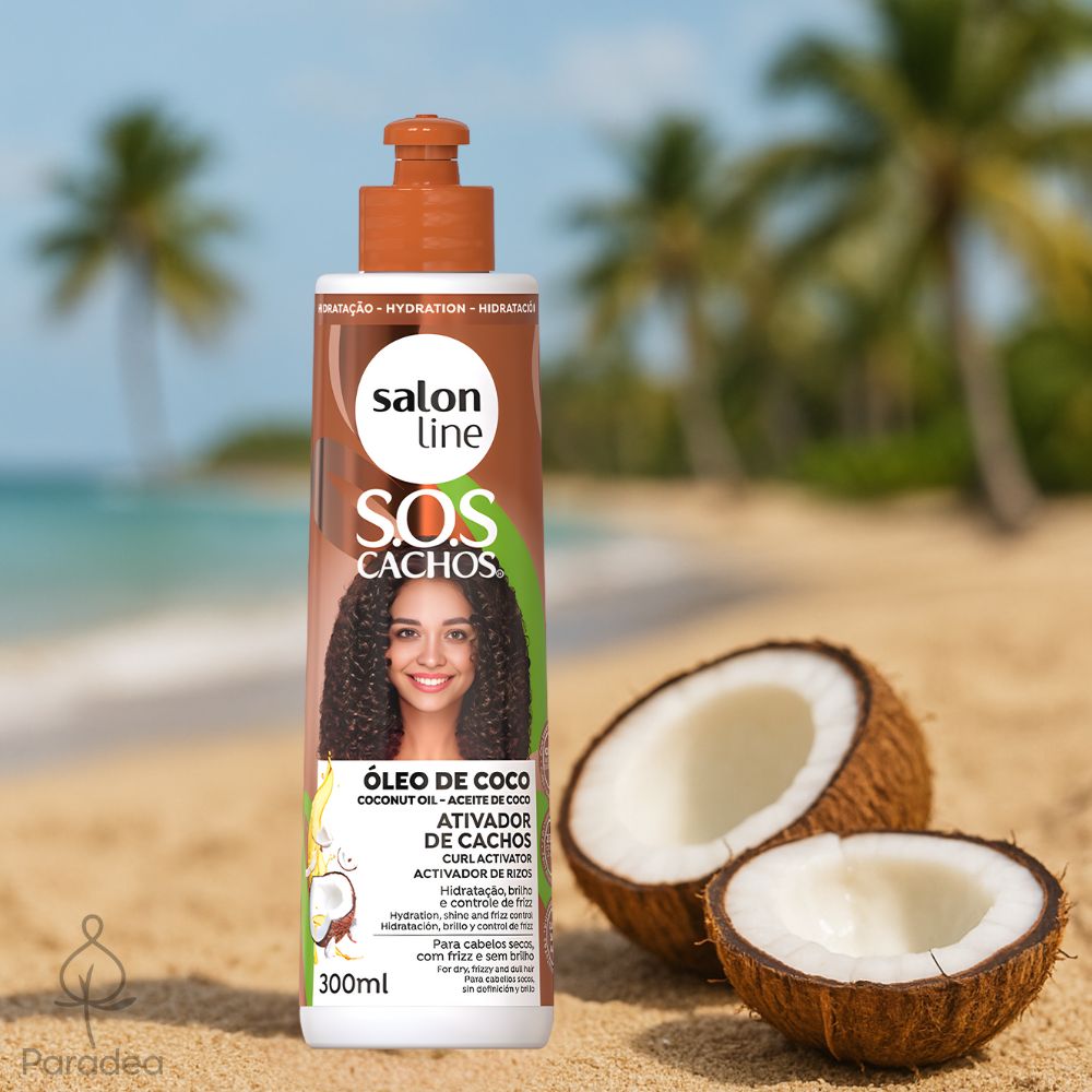 Salon Line S.O.S Cachos Óleo de Coco Ativador de Cachos - Attivatore di ricci 300ml