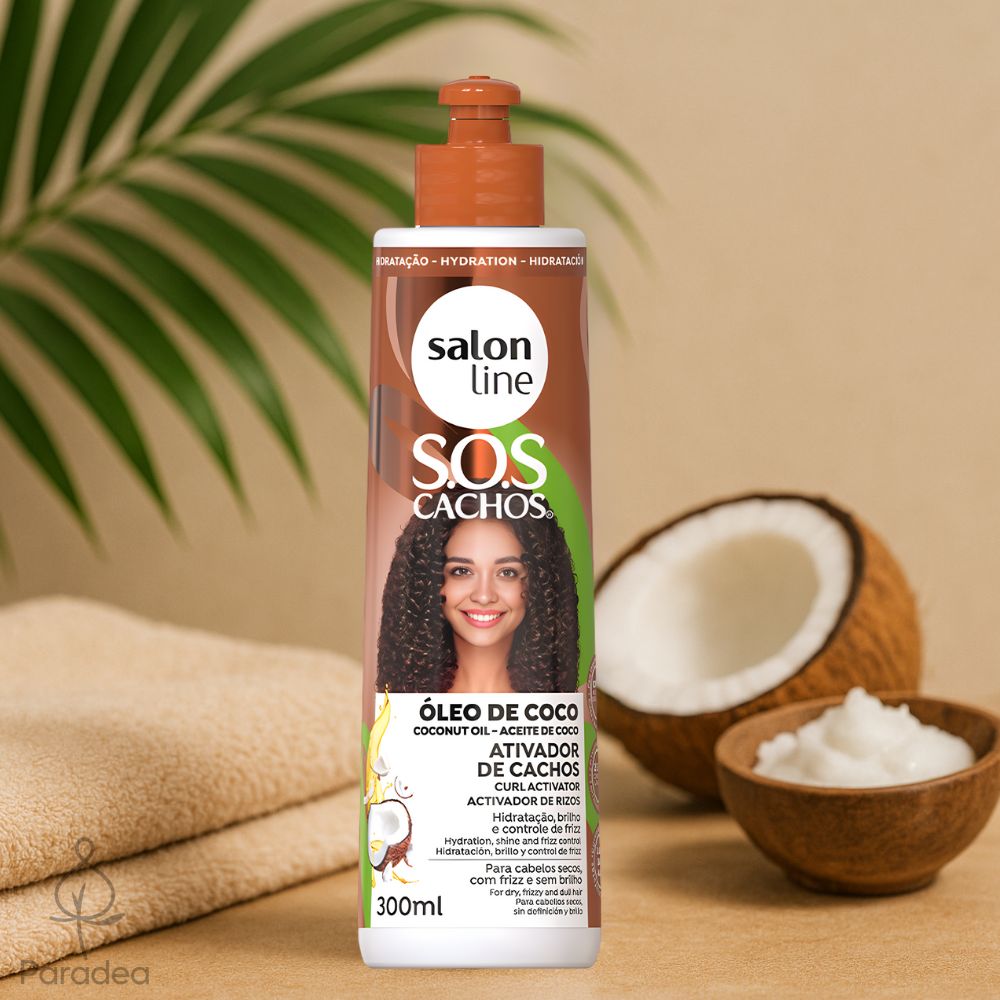 Salon Line S.O.S Cachos Óleo de Coco Ativador de Cachos - Attivatore di ricci 300ml