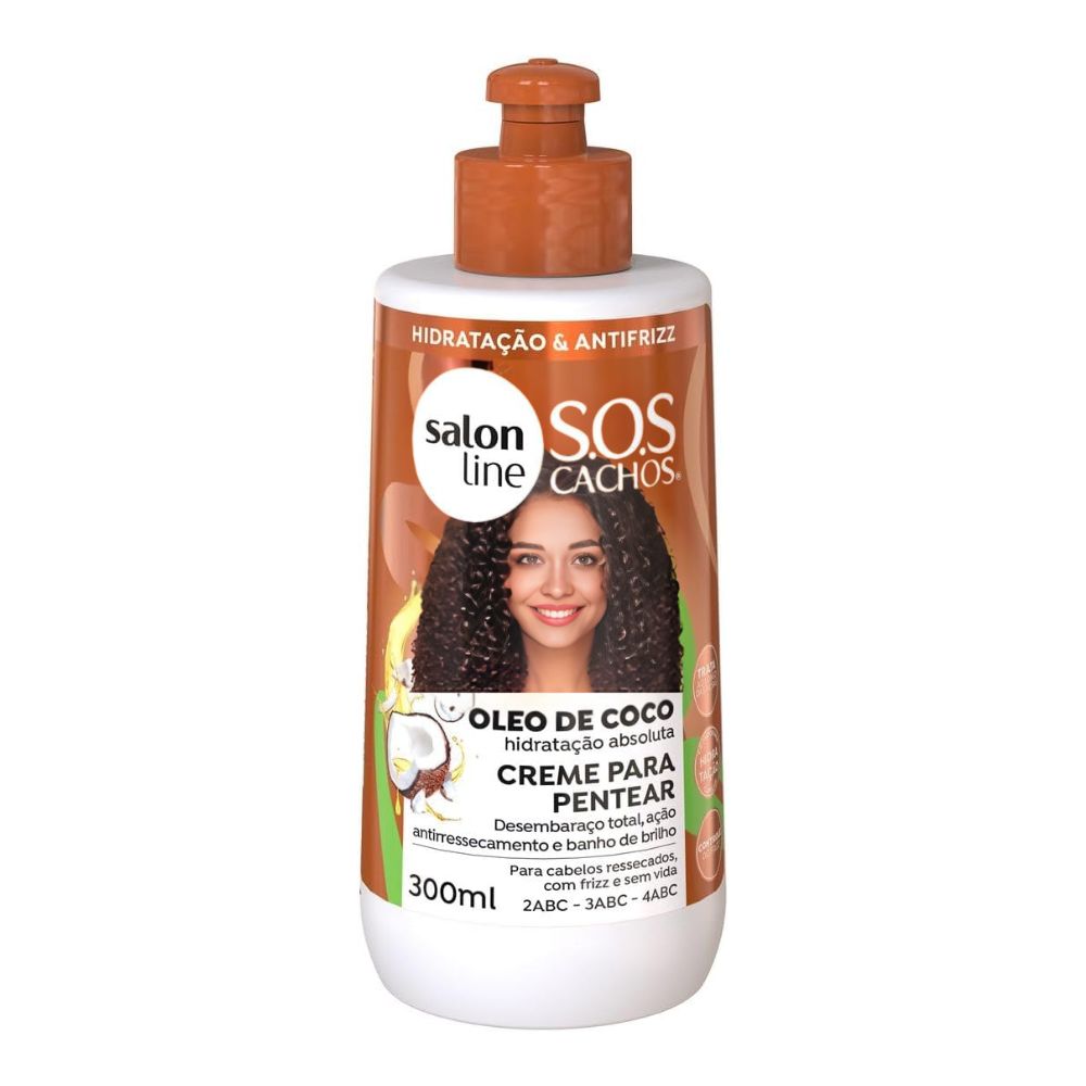 Salon Line S.O.S Cachos Óleo de Coco Creme para pentear - Crema districante 300ml