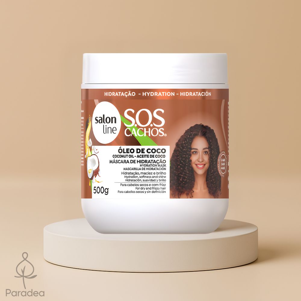 Salon Line S.O.S Cachos Óleo de Coco Mascara de Hidratação - Maschera idratazione intensa 500gr