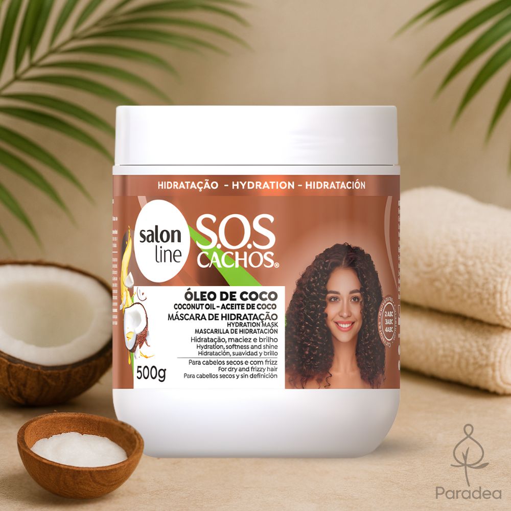 Salon Line S.O.S Cachos Óleo de Coco Mascara de Hidratação - Maschera idratazione intensa 500gr