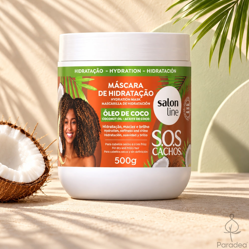 Salon Line SOS Cachos Óleo de Coco Mascara de Hydratação – Intensive Feuchtigkeitsmaske 500gr