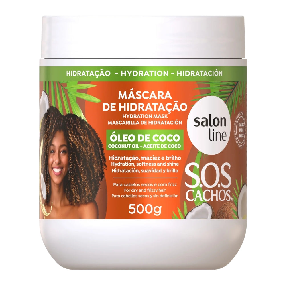 Salon Line SOS Cachos Óleo de Coco Mascara de Hydratação – Intensive Feuchtigkeitsmaske 500gr