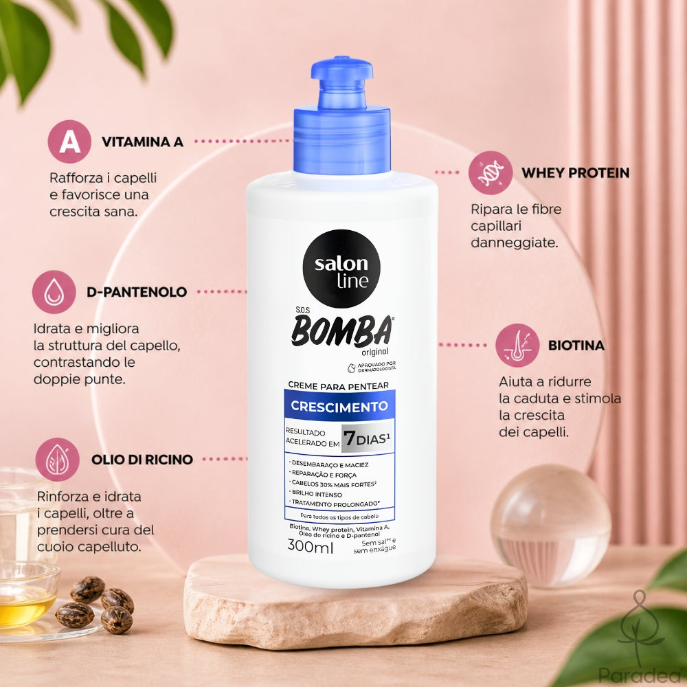 Salon Line SOS Bomba Creme para Pentear - Crema districante rinforzante 300ml
