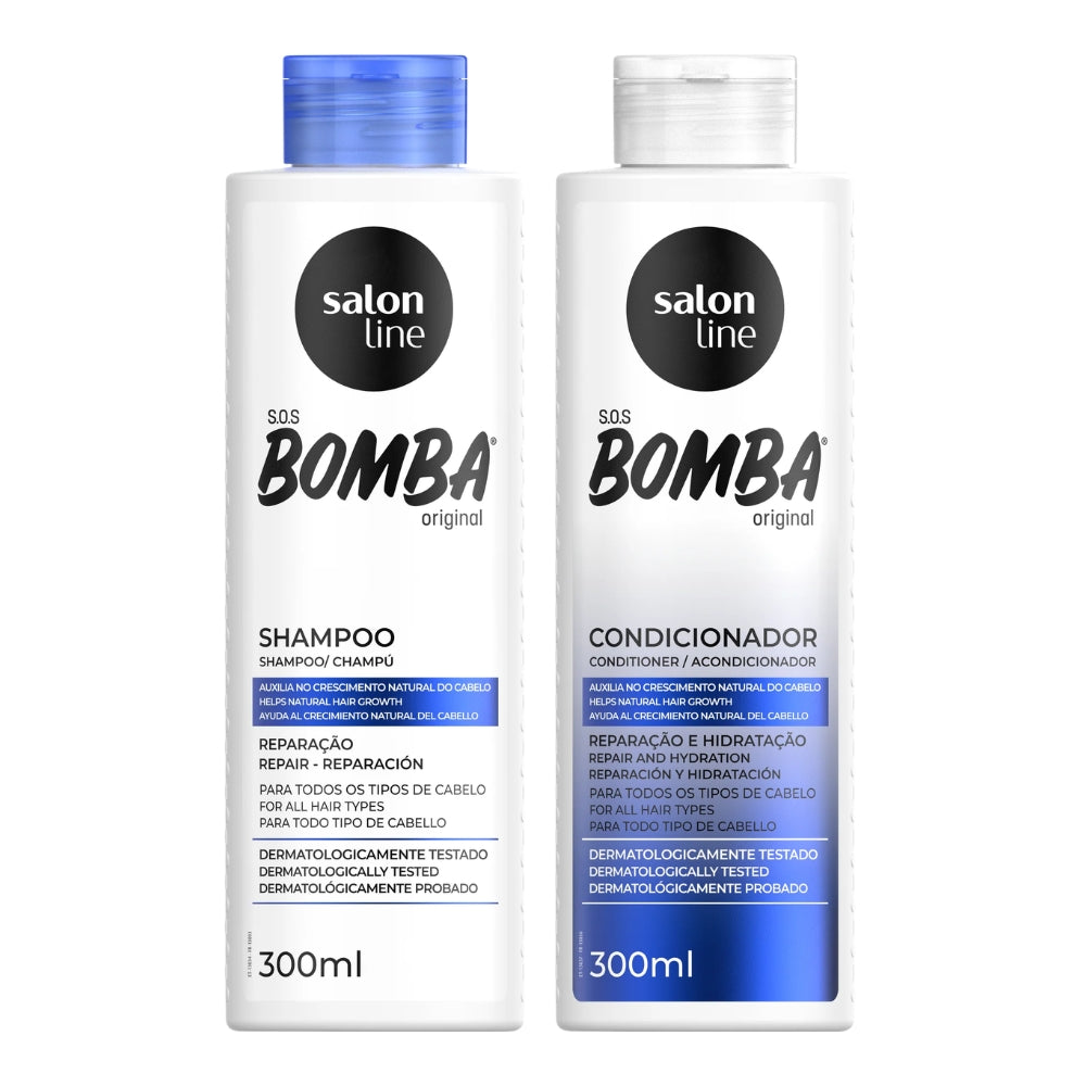 Salon Line SOS Bomba Set - Shampoo + Balsamo crescita capelli