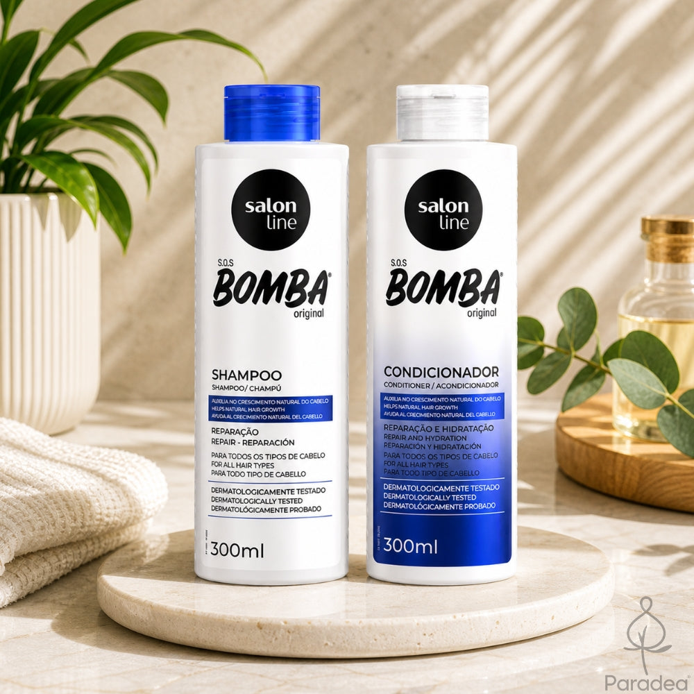 Salon Line SOS Bomba Set - Shampoo + Balsamo crescita capelli