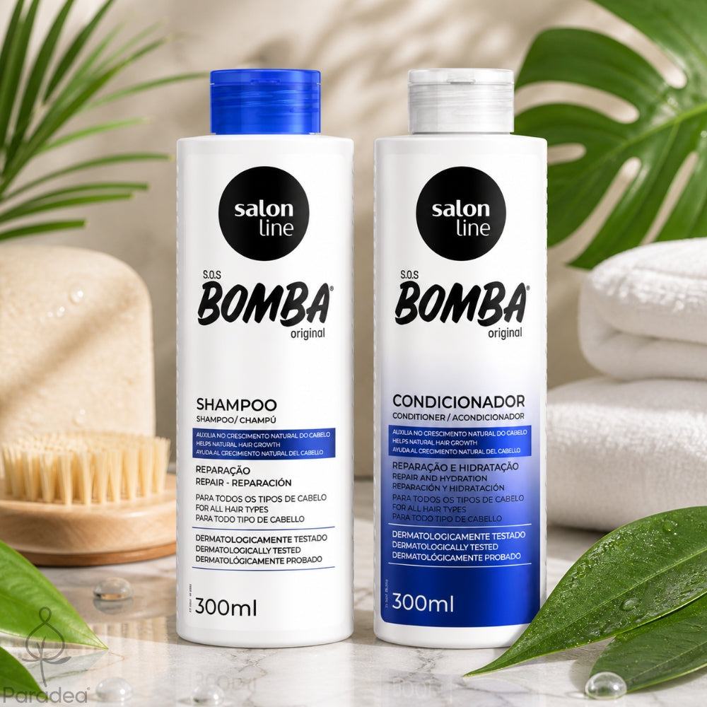 Salon Line SOS Bomba Set - Shampoo + Balsamo crescita capelli