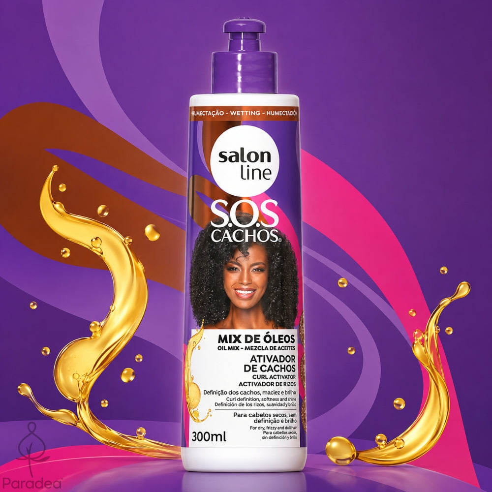 Salon Line S.O.S Cachos Mix de Óleos Ativador de Cachos - Attivatore di ricci 300ml