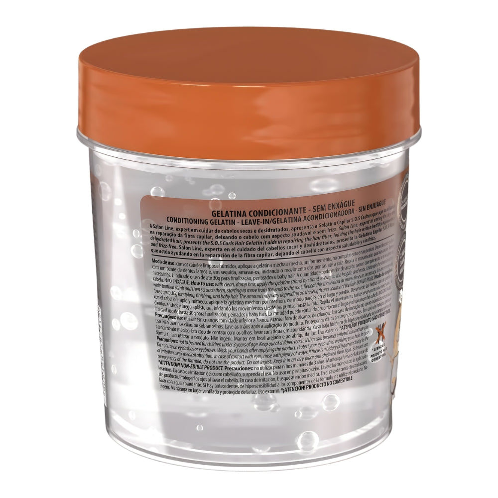 Salon Line S.O.S Cachos Gelatina capilar Óleo de Coco - Gelatina definizione ricci 400gr