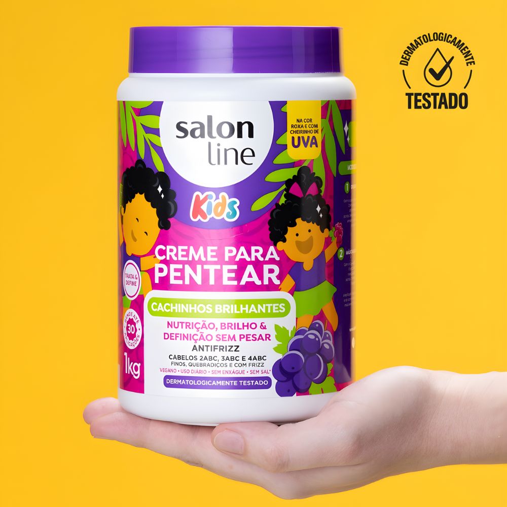 Salon Line Uva Kids Cachinhos Brilhantes - Crema districante bambini 1kg